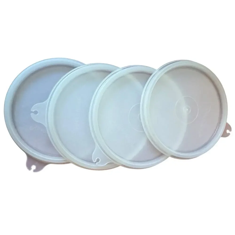 Tupperware Cereal Popcorn Bowls with Lids Harvest Colors‎ Red Orange Yellow READ